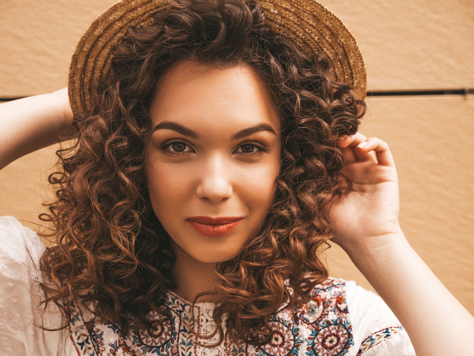 Girl in Layered Short Curls