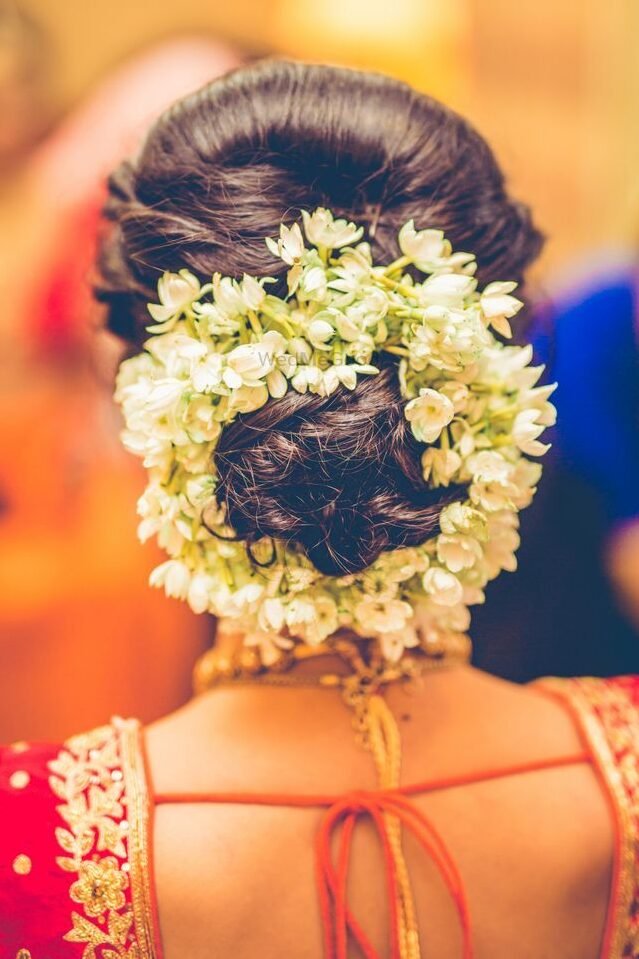 Braided Bun with Floral Gajra